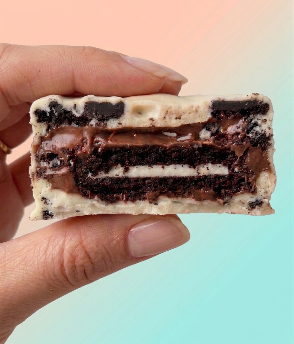 Bombons artesanais de chocolate em close